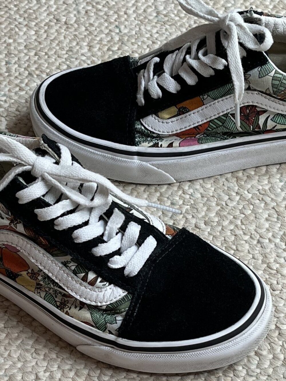 Vans Off The Wall Multi Tropic Black Floral Women's Size 6 Sneakers Shoes 507452